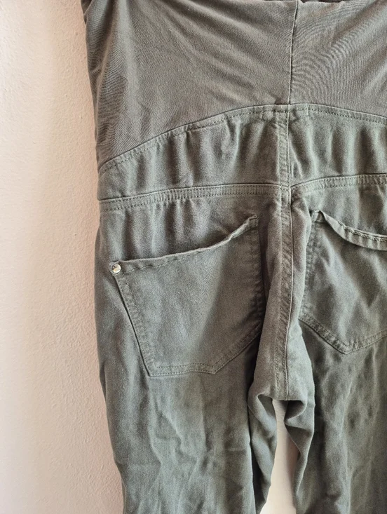 Olive Green Moto Style Materinty Pants By H&M Size 10 - Picture 5 of 6